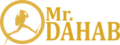 scuba diver silhouette and Mr. Dahab bran name logo